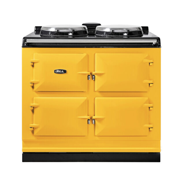 AGA R7 Series 100 Electric / Twin Hotplates Mustard / Stainless Steel