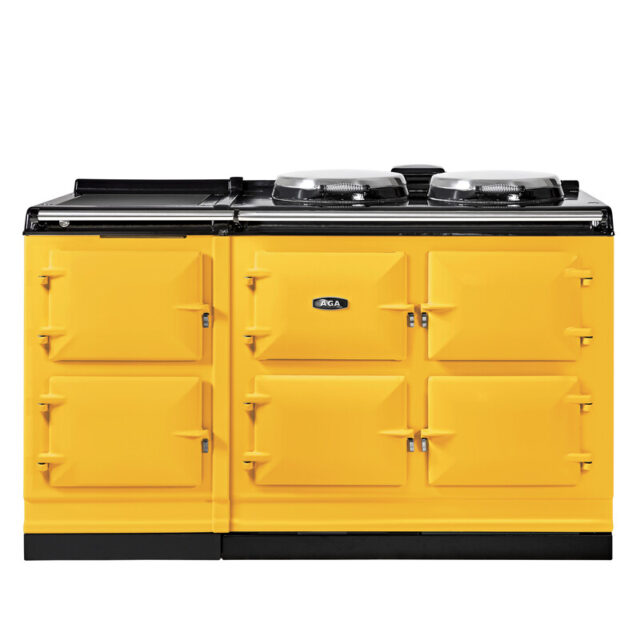 AGA R7 Series 150 Electric / Warming Plate Mustard / Stainless Steel