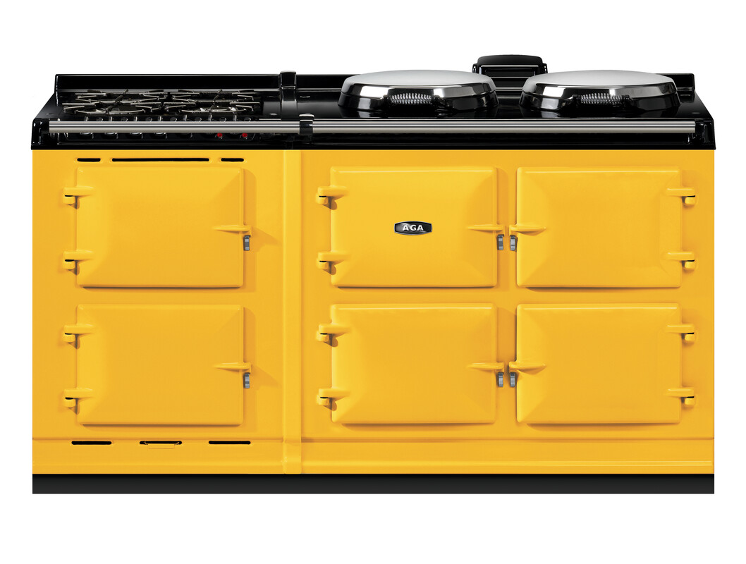 AGA R7 Series 160 Dual Fuel / Gas Hob Mustard / Stainless Steel AGA R7 Series 160 Dual Fuel / Gas Hob Mustard / Stainless Steel