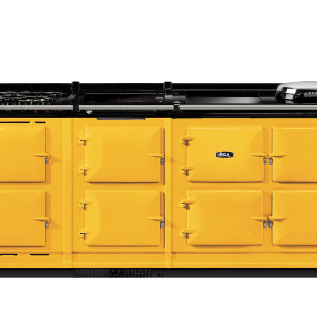 AGA eR7i Series 210 Dual Fuel / 2x Induction Hob + Gas Hob Mustard / Stainless Steel