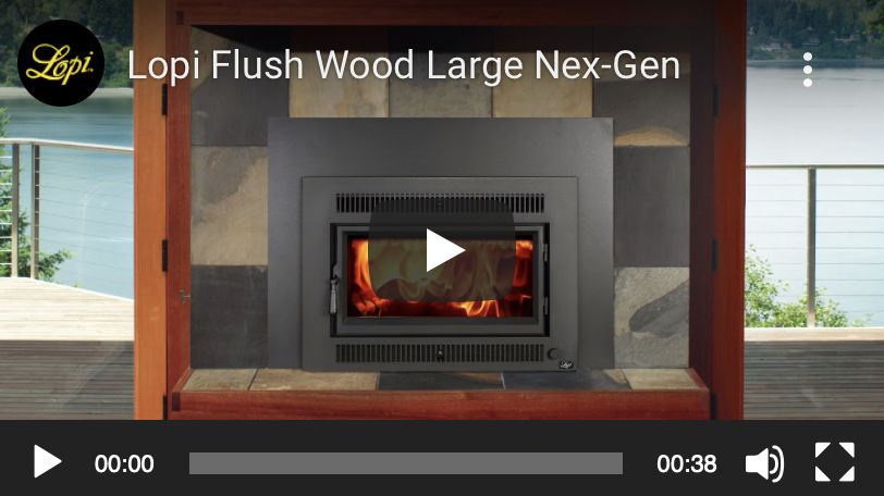 Lopi Flush Wood Medium NexGen Wood Heater