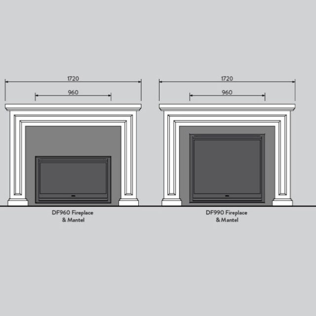 Escea DF Series Gas Fireplace_MantelOption_Wignells