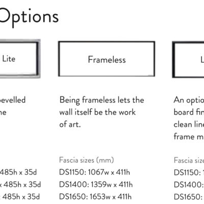 Escea DS Series Gas Fireplace_FasciaOptions_Wignells