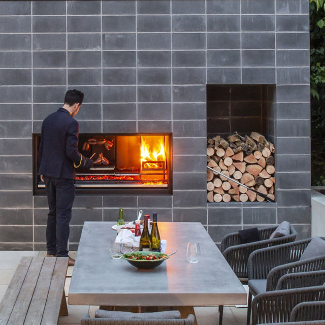 Escea EK1250 Outdoor Fireplace Kitchen