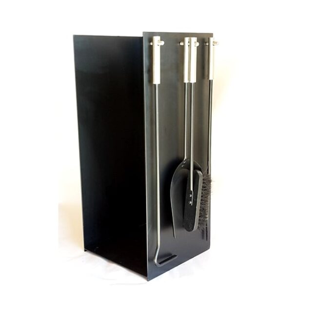 LH311_Upright Log Holder Standard and 4-piece Fire Tool Set_Wignells