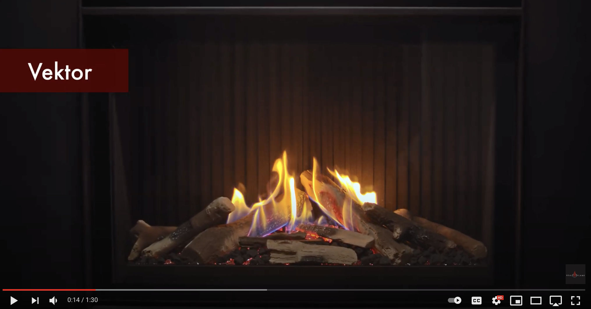 Real Flame Vektor 1100 Gas Fireplace_Video_Wignells