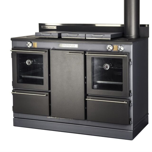 Thermalux Grand Cuisine metal blue (body and hotplate) & black (doors)_Wignells.