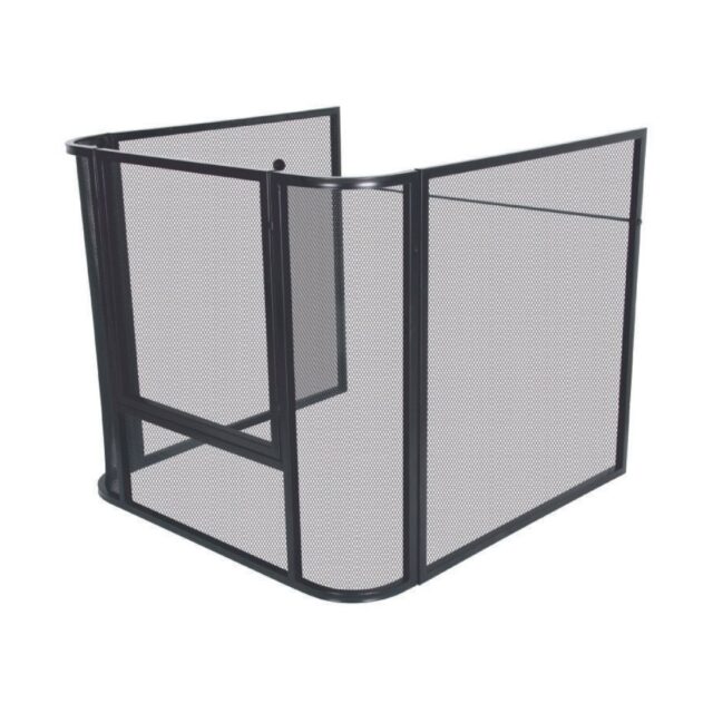 Melton Craft Large Black Nursery Guard w Door Opening_JC3828LBK_Wignells