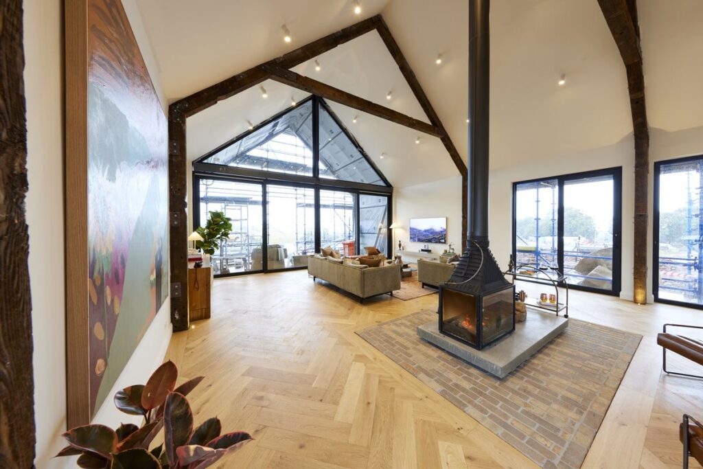 Tom and Sarah-Jane's Living and Dining Room_ Cheminees Philippe 846 4V
