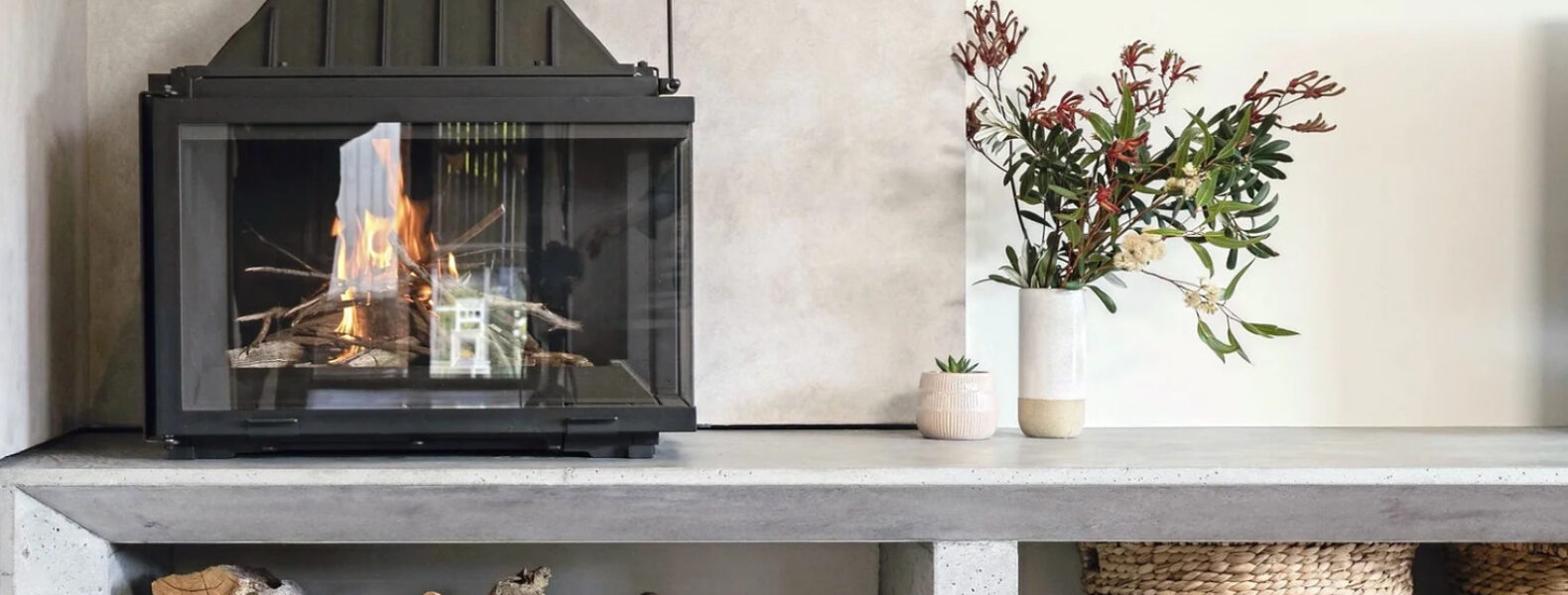 Concrete hearths for fireplaces in Melbourne