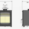 Parkray Aspect 5 Eco Wood Heater- Dimensions