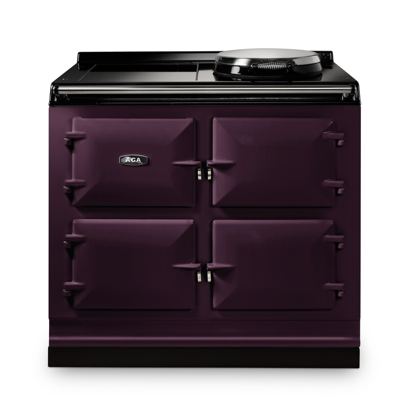 AGA eR7i Series 100 Electric with Induction Hob Aubergine with Stainless Steel trim AGA eR7i Series 100 Electric with Induction Hob Aubergine with Stainless Steel trim